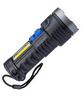 Фонарь аккумуляторный ручной LED 3Вт + COB 3Вт аккум. Li-ion 18650 1.2А.ч индикатор USB-шнур ABS-пластик КОСМОС KOS115Lit - УПС инжиниринг