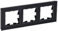 Рамка 3-м BRITE РУ-3-2-БрЧ стекло черн. IEK BR-M32-G-K02 - УПС инжиниринг