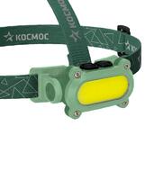 Фонарь аккумуляторный налобный 7Вт COB LED+красн. Li-ion 18650 1200мА.ч корпус ABS-пластик USB-шнур type C регулируемый эласт. ремешок КОСМОС KOC503Lit - УПС инжиниринг