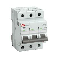 Выключатель автоматический модульный 3п C 63А 10кА AV-10 AVERES EKF mcb10-3-63C-av - УПС инжиниринг