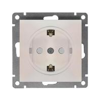 Розетка 1-м СП Афина 16А IP20 с заземл. защ. шторки механизм жемчуж. Universal A0049-OBr - УПС инжиниринг