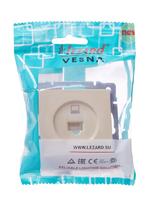 Розетка компьютерная 1-м СП Vesna механизм крем. LEZARD 742-0388-139 - УПС инжиниринг