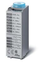 Таймер миниатюрный мультифункциональный (AI DI SW GI) монтаж в розетку 24В AC/DC 4CO 7А регулировка времени 0.05с…100ч IP40 в комплекте металлич. клипса 094.81 FINDER 850400240000 - УПС инжиниринг