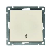 Переключатель проходной 1-кл. СП Афина 10А IP20 механизм сл. кость (ivory) Universal A0025-I - УПС инжиниринг