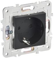 Розетка SKANDY 16А с заземл. защ. шторки SK-R04Bl черн. IEK SK-R14-16-K02 - УПС инжиниринг