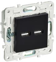 Розетка USB A+A 3.1А SKANDY SK-R15Bl черн. IEK SK-U21-D31-K02 - УПС инжиниринг