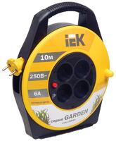 Удлинитель на катушке 4х10м без заземл. 6А IP20 Garden УК10 2х0.75 термозащита IEK WKP23-06-04-10 - УПС инжиниринг