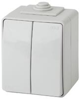 Выключатель 2-кл. ОП Эра Эксперт 10А IP65 11-1604-03 250В 10AX (10/100/1600) сер. Эра Б0035976 - УПС инжиниринг