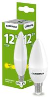 Лампа светодиодная C35 12Вт свеча 3000К E14 230В GENERICA LL-C35-12-230-30-E14-G - УПС инжиниринг
