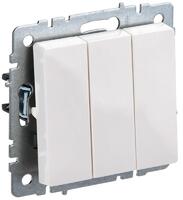 Выключатель 3-кл. СП BRITE ВС10-3-0-БрБ 10А механизм бел. IEK BR-V30-0-10-K01 - УПС инжиниринг