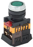 Кнопка ABLFS-22 d22мм 1з+1р 240В неон зел. IEK BBT30-ABLFS-K06 - УПС инжиниринг