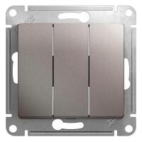 Выключатель 3-кл. СП Glossa 10А IP20 (сх. 3) 10AX механизм платина SE GSL001231 - УПС инжиниринг