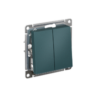 Переключатель проходной 2-кл. СП AtlasDesign 10А IP20 (сх. 6/2) 10AX механизм изумруд SE ATN000865 - УПС инжиниринг