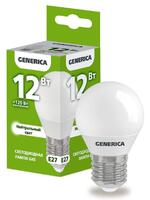 Лампа светодиодная G45 12Вт шар 4000К E27 230В GENERICA LL-G45-12-230-40-E27-G - УПС инжиниринг