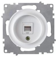 Розетка компьютерная 1-м СП Florence RJ45 кат.5E механизм бел. (1E20701300) OneKeyElectro 2172770 - УПС инжиниринг