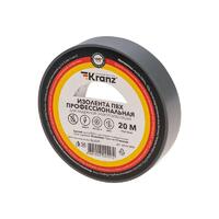 Изолента ПВХ профессиональная 0.18х19мм 20м сер. Kranz KR-09-2808 - УПС инжиниринг
