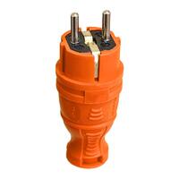 Вилка прямая с заземл. IP44 каучук оранж. TOKOV TKE-C10-KV-Z - УПС инжиниринг