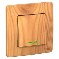 Выключатель 1-кл. СП Blanca 10А IP20 (сх. 1) 250В с подсветкой ясень SE BLNVS010115 - УПС инжиниринг