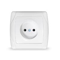 Розетка 1-м СП Маргарита 16А IP20 без заземл. защ. шторки бел. UNIVersal М0022 - УПС инжиниринг