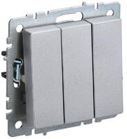 Выключатель 3-кл. СП BRITE ВС10-3-0-БрА 10А механизм алюм. IEK BR-V30-0-10-K47 - УПС инжиниринг