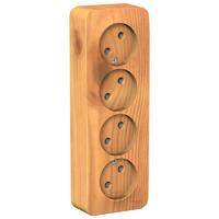 Розетка 4-м ОП Blanca 16А IP20 250В без заземл. без защ. шторок с изолир. пластиной ясень SE BLNRA000415 - УПС инжиниринг