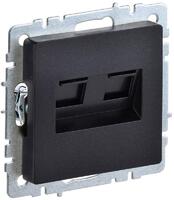 Розетка компьютерная двойн. СП RJ45 кат.5E BRITE РК10-2-БрЧ механизм черн. IEK BR-K20-1-K02 - УПС инжиниринг