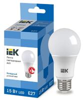 Лампа светодиодная ECO A60 15Вт грушевидная 230В 6500К E27 IEK LLE-A60-15-230-65-E27 - УПС инжиниринг