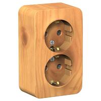 Розетка 2-м ОП Blanca 16А IP20 250В с заземл. без защ. шторок с изолир. пластиной ясень SE BLNRA010215 - УПС инжиниринг