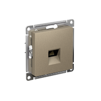 Розетка компьютерная AtlasDesign RJ45 кат.5E механизм шампань SE ATN000583 - УПС инжиниринг