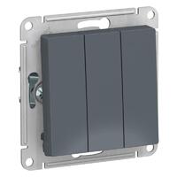Выключатель 3-кл. СП AtlasDesign 10А IP20 (сх. 1+1+1) 10AX механизм грифель SE ATN000731 - УПС инжиниринг