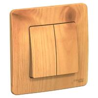 Выключатель 2-кл. СП Blanca 10А IP20 (сх. 5) 250В ясень SE BLNVS010505 - УПС инжиниринг