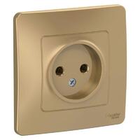 Розетка 1-м СП Blanca 16А IP20 250В без заземл. без защ. шторок титан SE BLNRS000014 - УПС инжиниринг