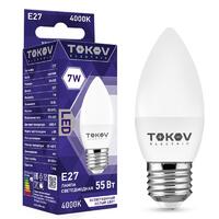 Лампа светодиодная 7Вт С37 4000К Е27 176-264В TOKOV ELECTRIC TKE-C37-E27-7-4K - УПС инжиниринг