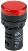 Лампа светосигнальная AD22DS d22мм 230В красн. IEK BLS10-ADDS-230-K04 - УПС инжиниринг