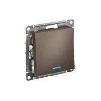 Выключатель 1-кл. СП AtlasDesign 10А IP20 (сх. 1а) 10AX с подсветкой механизм мокко SE ATN000613 - УПС инжиниринг