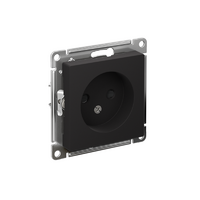 Розетка 1-м СП AtlasDesign 16А IP20 без заземл. защ. шторки механизм карбон SE ATN001049 - УПС инжиниринг