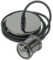 Патрон электрич. E27 подвесной со шнуром 1.5м RETRO черн. IEK EPA12-04-02-K02 - УПС инжиниринг