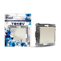 Выключатель 1-кл. СП Pixel 10А IP20 с индикатором механизм беж. TOKOV ELECTRIC TKE-PX-V1I-C02 - УПС инжиниринг