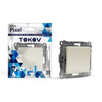 Выключатель 1-кл. СП Pixel 10А IP20 механизм беж. TOKOV ELECTRIC TKE-PX-V1-C02 - УПС инжиниринг