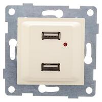 Розетка USB 2-м СП Ugra механизм беж. GUSI С11USB2-003 - УПС инжиниринг