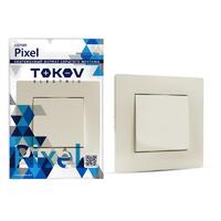 Выключатель 1-кл. СП Pixel 10А IP20 в сборе беж. TOKOV ELECTRIC TKE-PX-V1F-C02 - УПС инжиниринг