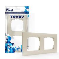 Рамка 2-м Pixel универс. беж. TOKOV ELECTRIC TKE-PX-RM2-C02 - УПС инжиниринг