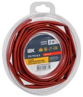 Трубка термоусадочная ТТУ нг-LS 6/3 красн. (уп.2м) IEK UDR12-006-003-002-K04-T - УПС инжиниринг