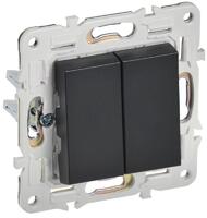 Выключатель 2-кл. SKANDY 10А SK-V04Bl черн. IEK SK-V20-0-10-K02 - УПС инжиниринг