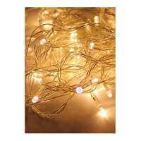 Гирлянда светодиодная 120LED бел. прозр. провод 12.8м (11.3+1.5) 8 режимов мигания IP20 тепл. бел. Космос KOC_GIR120LED_W - УПС инжиниринг