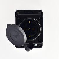 Розетка ОП 16А 2P+PE IP44 220-240В каучук LEZARD 106-0400-0103/103 - УПС инжиниринг