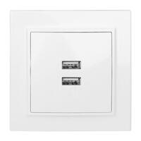 Розетка USB 2-м СП Минск 2.1А бел. EKF ERR-2USB-100 - УПС инжиниринг