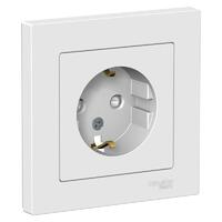 Розетка 1-м СП AtlasDesign 16А IP20 с заземл. защ. шторки в сборе бел. SE ATN000144 - УПС инжиниринг