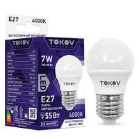 Лампа светодиодная 7Вт G45 4000К Е27 176-264В TOKOV ELECTRIC TKE-G45-E27-7-4K - УПС инжиниринг