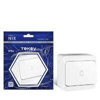 Кнопка звонка ОП Nix 10А IP54 250В бел. TOKOV ELECTRIC TKE-NX-DB-C01-IP54 - УПС инжиниринг